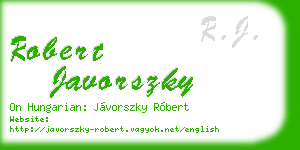 robert javorszky business card